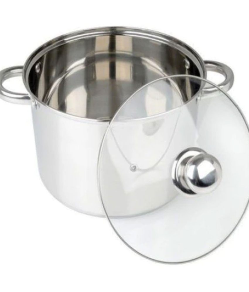 Oala cu capac Grunberg GR 2118 4L, Inox + Tigaie teflon 24cm + Suport etajat de vase tip ratan + Cadou Tigaie sosuri Floria ZLN0409