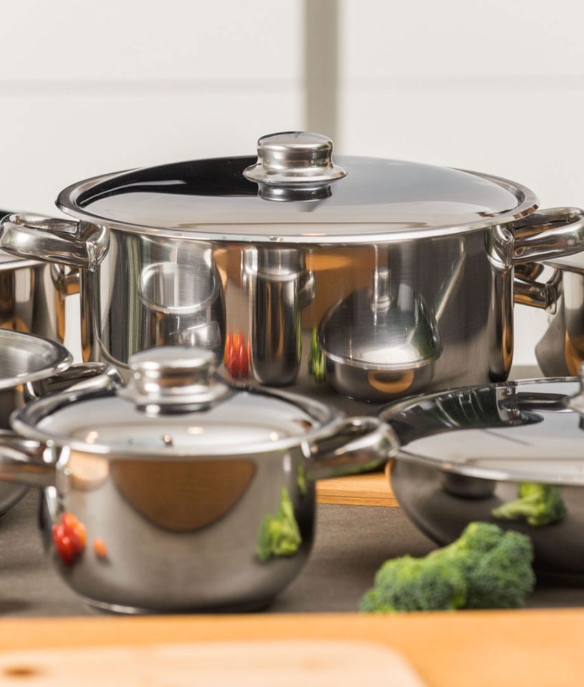 Set 4 Oale Inox Cu Capace, Soup Pot + Cadou Blender electric Shake n take, pentru fructe si legume!