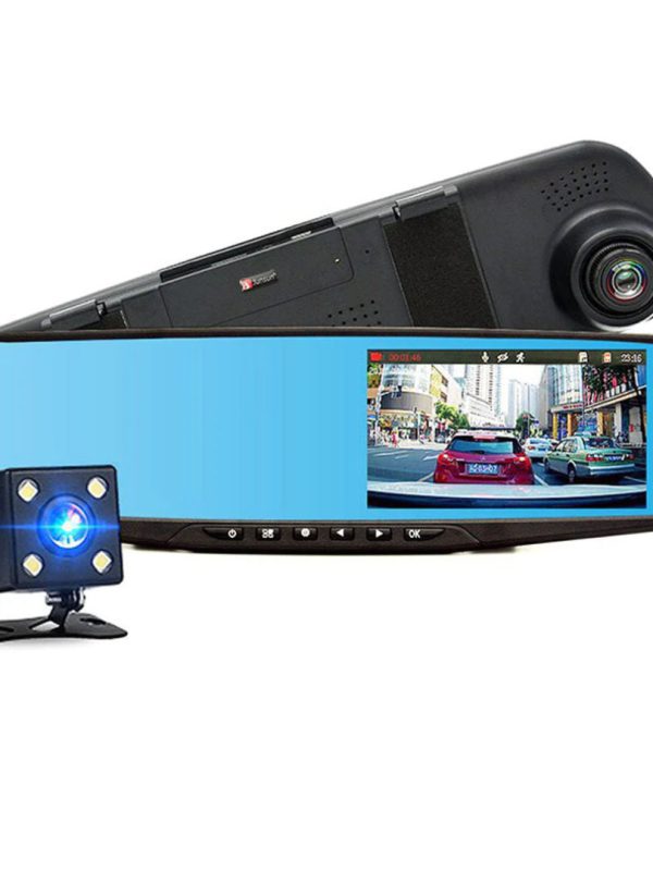 Oglinda retrovizoare cu 2 camere video fata/spata, inregistrare full HD