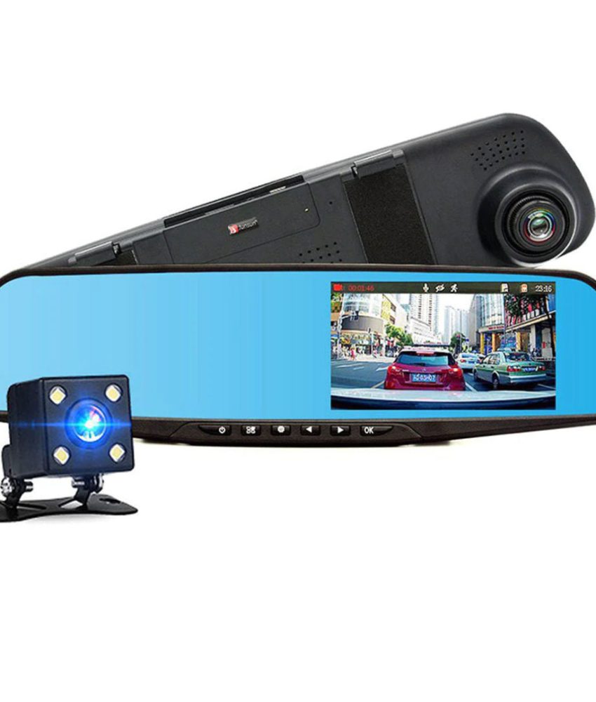 Oglinda retrovizoare cu 2 camere video fata/spata, inregistrare full HD