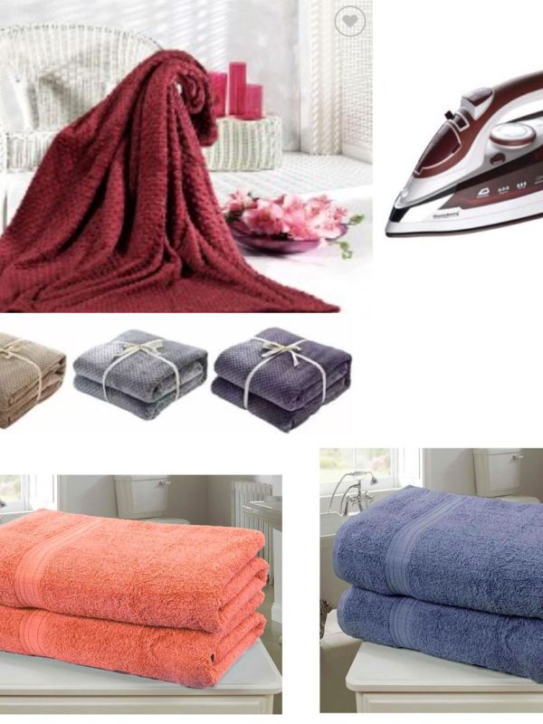 Patura groasa 200/230 cm, pentru pat dublu + Set 2 Prosoape de baie bumbac 100% + SUPER CADOU 1 Fier de calcat cu aburi Germania!
