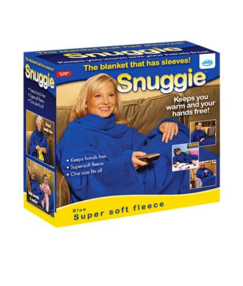 Patura Snuggie cu maneci pentru zilele racoroase, super soft fleece, rosu sau albastru