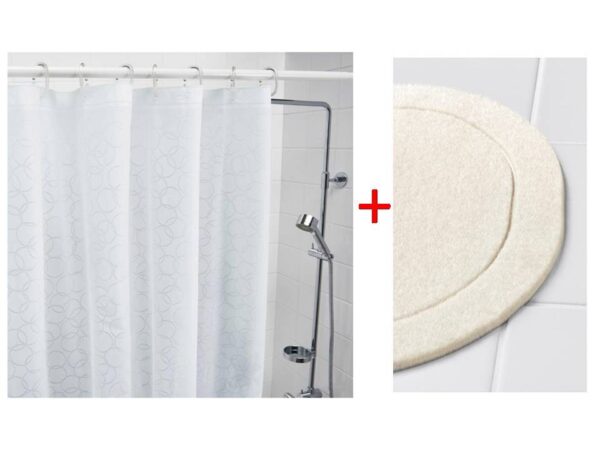 Perdea de dus + CADOU covoras baie