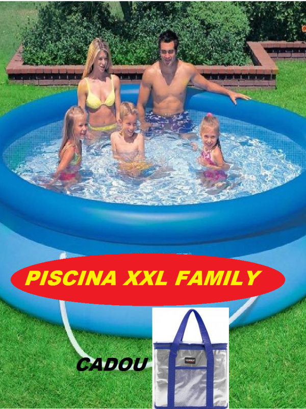 Piscina gonflabila Intex 4 inele XXL + Cadou 1 Geanta Frigorifica!