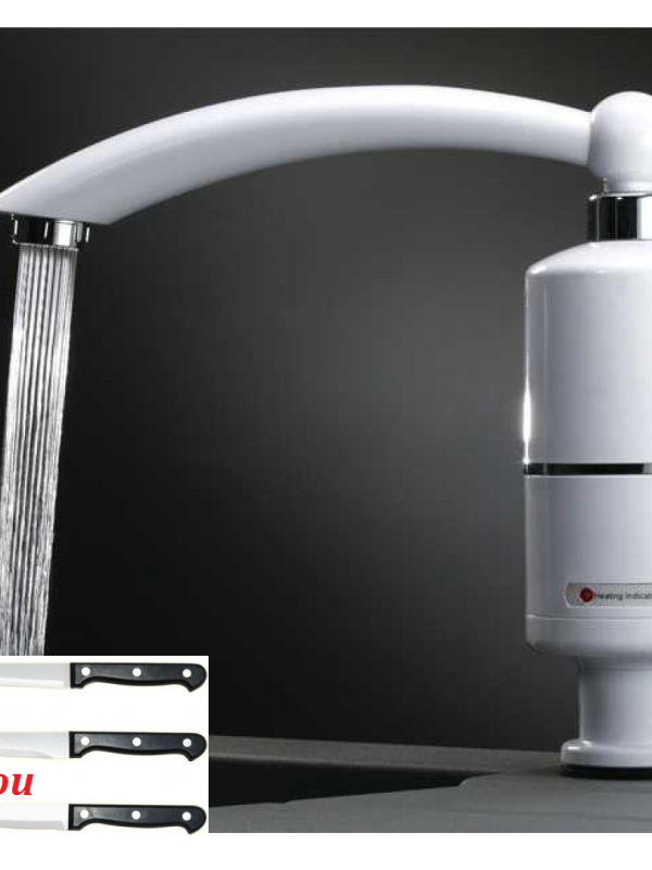 Robinet electric Freddo Instant Water, incalzeste instant apa! Cadou Set 3 cutite inox!