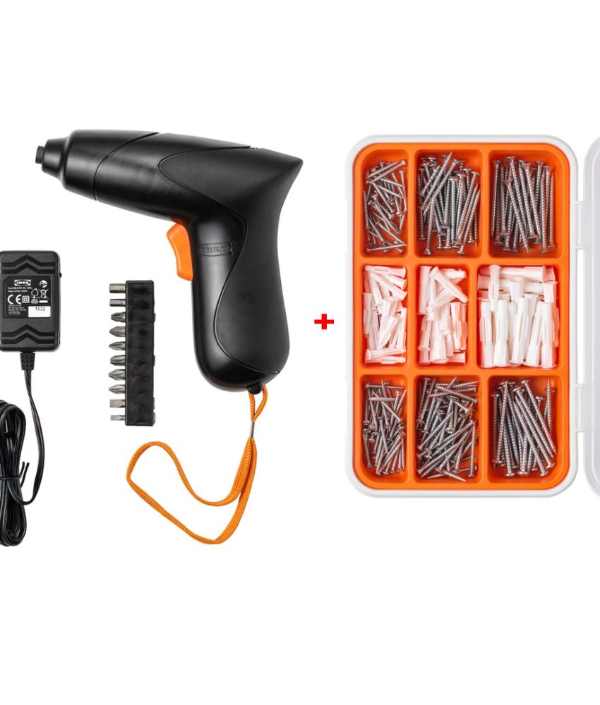 Surubelnita electrica li-ion fara fir, cu acumulator si suport pentru burghiu, 10 capete de schimb + trusa 260 piese holsuruburi si dibluri