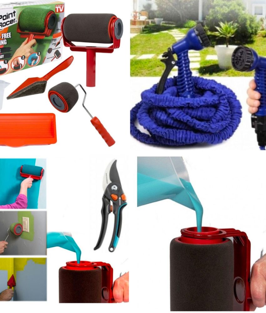 Furtun extensibil Magic Hose 30m cu pistol de stropit inclus + Trafalet Pintar Facil+ Cadou foarfeca gradina!