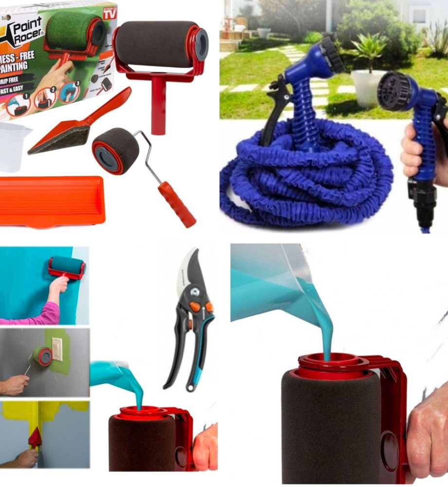 Furtun extensibil Magic Hose 30m cu pistol de stropit inclus + Trafalet Pintar Facil+ Cadou foarfeca gradina!