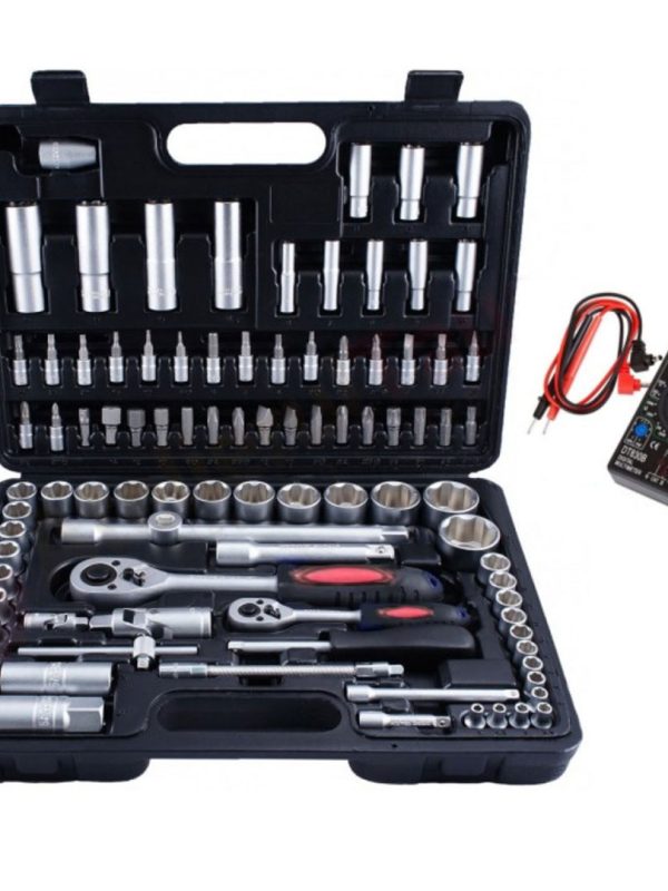 Trusa profesionala scule Polonia, 94 Chei tubulare Chrome Vanadium + CADOU Multimetru Analog!