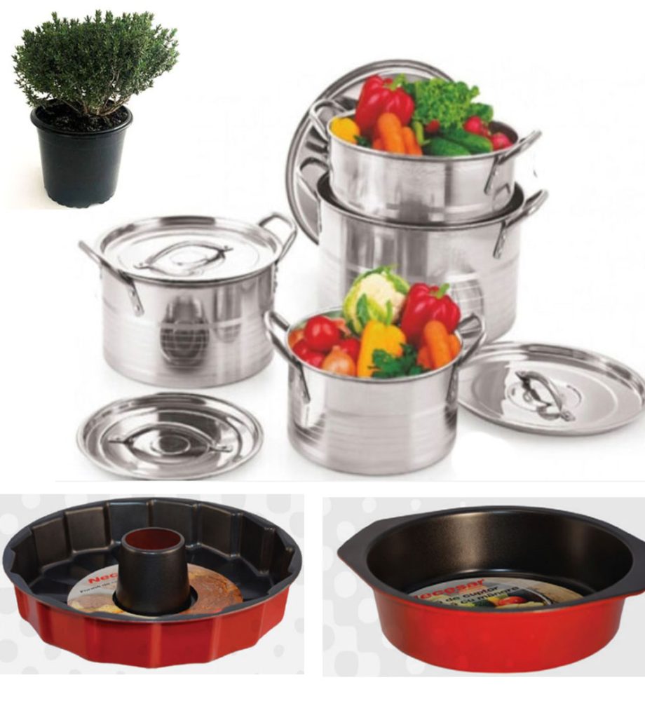Set 4 Oale Inox Cu Capac Stock Pot, 4l, 5l, 8l, 10l, Cu Manere De Prindere + Forma de copt con + Tava teflonata cu manere