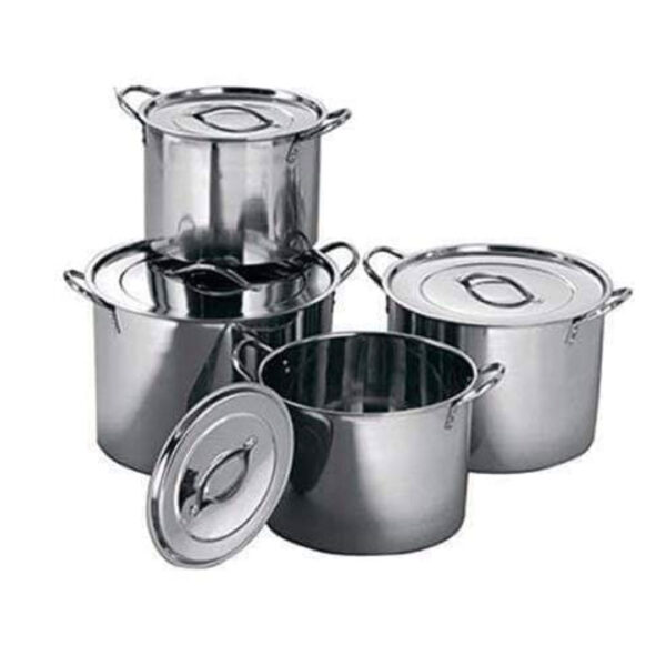 Set 4 Oale Inox Cu Capace, Stock Pot, capacitate 4l, 5l, 6l, 10l, Cu Manere De Prindere