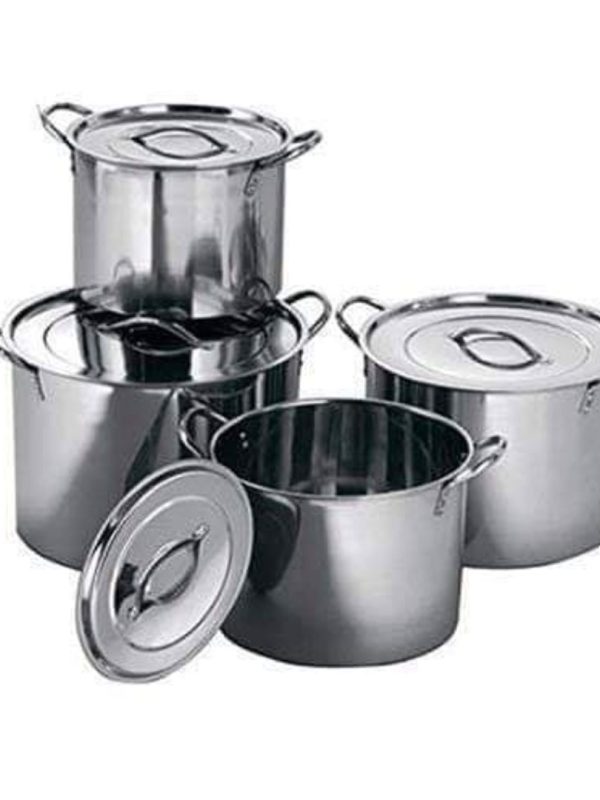 Set 4 Oale Inox Cu Capace, Stock Pot, capacitate 4l, 5l, 6l, 10l, Cu Manere De Prindere