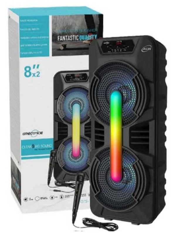 Boxă Portabilă Bluetooth GTS-1702, 60 cm – Wireless Stereo, Radio FM, USB/TF/TWS, Micro SD, Microfon inclus
