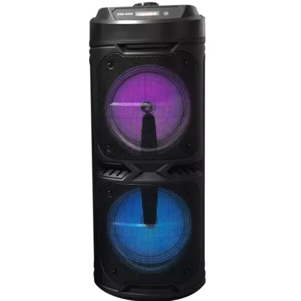 Boxa Portabila Wireless ZQS6209, 60cm, Lumini LED RGB, 1000W muzicali, Incarcare rapida, SD Card, Microfon, FM Radio, USB, Telecomanda