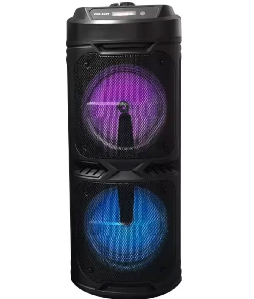 Boxa Portabila Wireless ZQS6209, 60cm, Lumini LED RGB, 1000W muzicali, Incarcare rapida, SD Card, Microfon, FM Radio, USB, Telecomanda