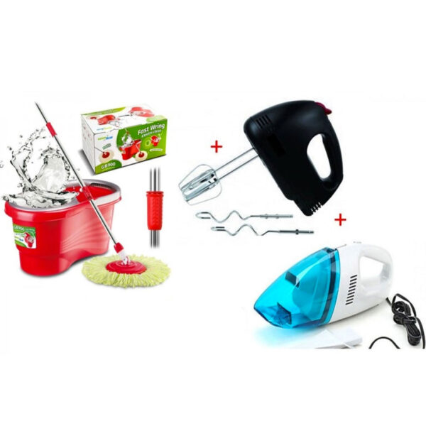 Mop Rotativ cu galeata Magic Spin + Mixer Electric cu 7 viteze + CADOU ASPIRATOR portabil!