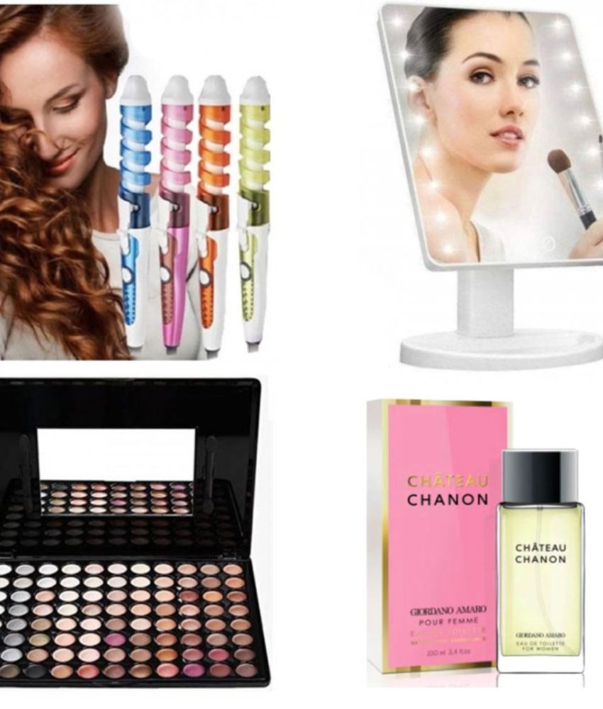 Ondulator Profesional pentru bucle perfecte + Trusa completa machiaj 88 nuante + Oglinda make-up cu leduri si touch screen + Cadou Parfum Luxury 50ml!