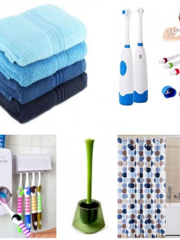 Set 4 Prosoape bumbac 100%, 50x90cm + Dozator pasta de dinti cu senzor si suport de periute + Perdea dus 180/200 cm + Perie toaleta maner inox + Periuta electrica de dinti cu 3 capete rezerva!