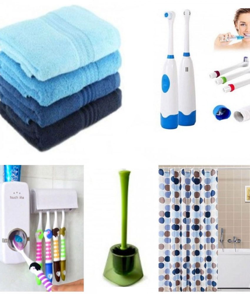 Set 4 Prosoape bumbac 100%, 50x90cm + Dozator pasta de dinti cu senzor si suport de periute + Perdea dus 180/200 cm + Perie toaleta maner inox + Periuta electrica de dinti cu 3 capete rezerva!