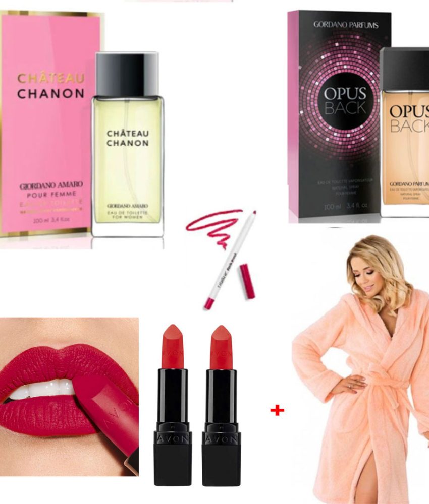 Halat de baie pufos, bumbac 100%, disponibil in diferite culori + 2 Parfumuri + 2 Rujuri + Creion contur buze!