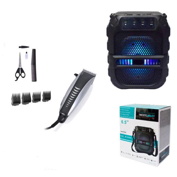 Boxa portabila, GTS-1191, cu Bluetooth, Wireless, difuzor 6.5”, Bluetooth, Extra Bass, prindere tip geanta, HD Sound, USB Stick, AUX, Card, Radio FM + CADOU Masina de Tuns profesionala Pro Clipper