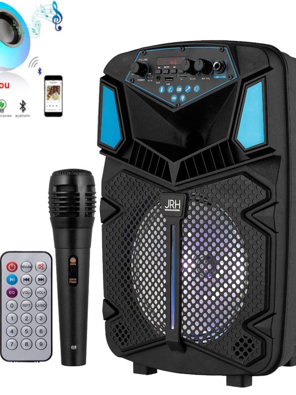 Boxa portabila JRH H8 300W muzicali, telecomanda, microfon + Bec disco, bluetooth, boxa inclusa!