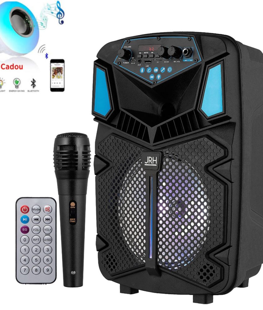 Boxa portabila JRH H8 300W muzicali, telecomanda, microfon + Bec disco, bluetooth, boxa inclusa!