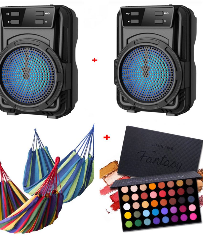 Boxa Portabila Karaoke cu Radio FM, Bluetooth, GTS1346 + 1 Boxa Cadou + Hamac columbian din in 80x200 cm+ Cadou Trusa farduri 15 nuante!