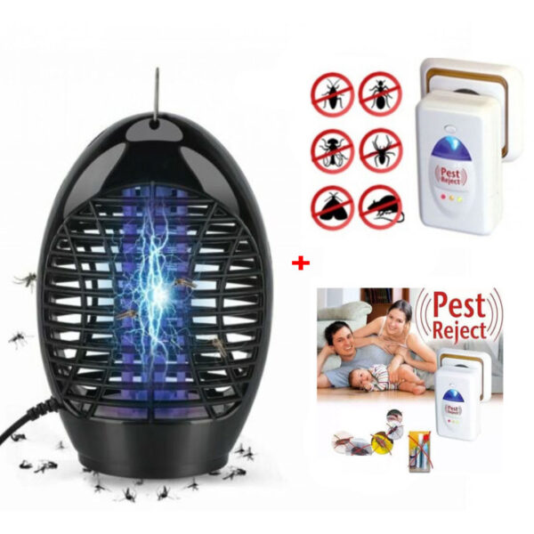 Aparat anti-insecte cu lampa UV si electrosoc + Aparat impotriva daunatorilor Pest Reject!