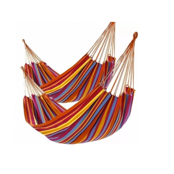 Hamac columbian cu sistem de prindere, multicolor, material in,80x200 cm 1+1 GRATIS!