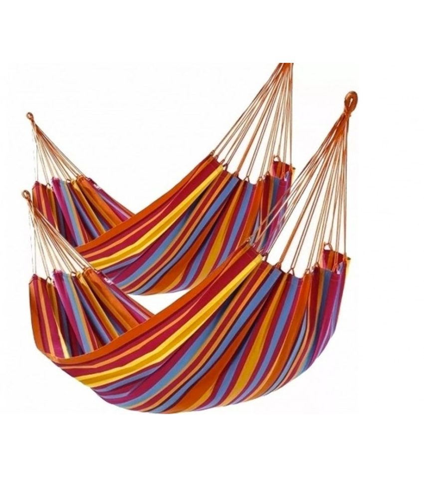 Hamac columbian cu sistem de prindere, multicolor, material in,80x200 cm 1+1 GRATIS!