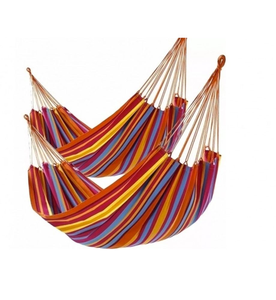 Hamac columbian cu sistem de prindere, multicolor, material in,80x200 cm 1+1 GRATIS!