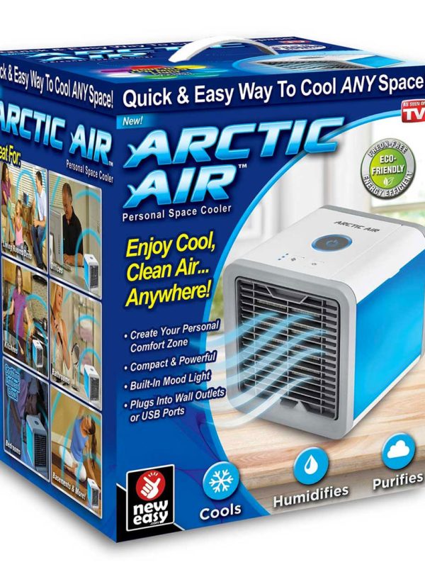 Arctic Air! Aer conditionat portabil cu Lumina Ambientala, Racire cu Umidificare, Alimentare USB, 230V