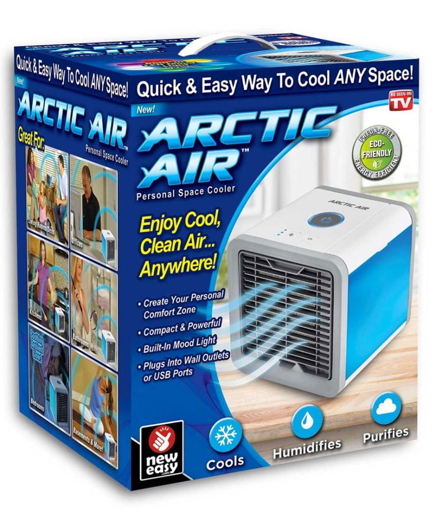 Arctic Air! Aer conditionat portabil cu Lumina Ambientala, Racire cu Umidificare, Alimentare USB, 230V