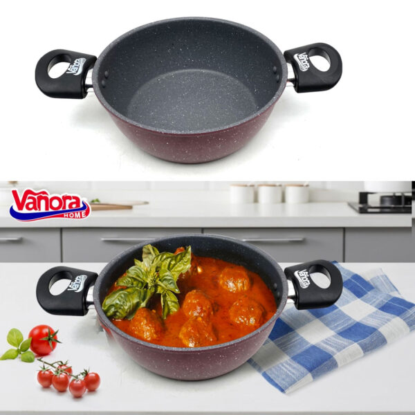 Cratita Vanora Home Nera cu 2 manere, otel carbon, 20 x 7,5 cm, 2,1l