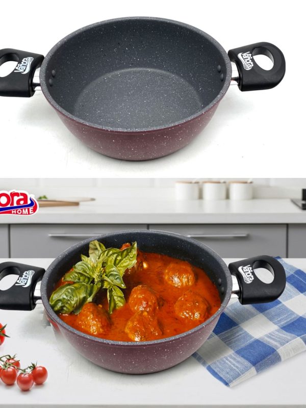 Cratita Vanora Home Nera cu 2 manere, otel carbon, 20 x 7,5 cm, 2,1l