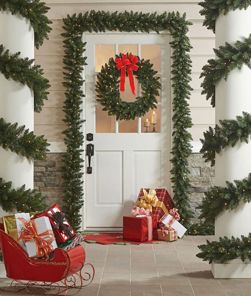 Ghirlanda de Craciun 2,7m din Crengute de Brad Artificial Verde Clasic Aspect Natural