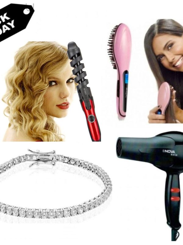 Ondulator profesional pentru bucle perfecte + Perie electrica de indreptat parul + Feon Fabulous + CADOU SPECIAL Bratara Tennis!