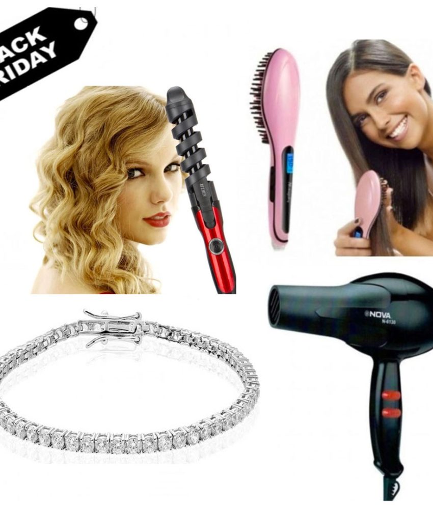 Ondulator profesional pentru bucle perfecte + Perie electrica de indreptat parul + Feon Fabulous + CADOU SPECIAL Bratara Tennis!