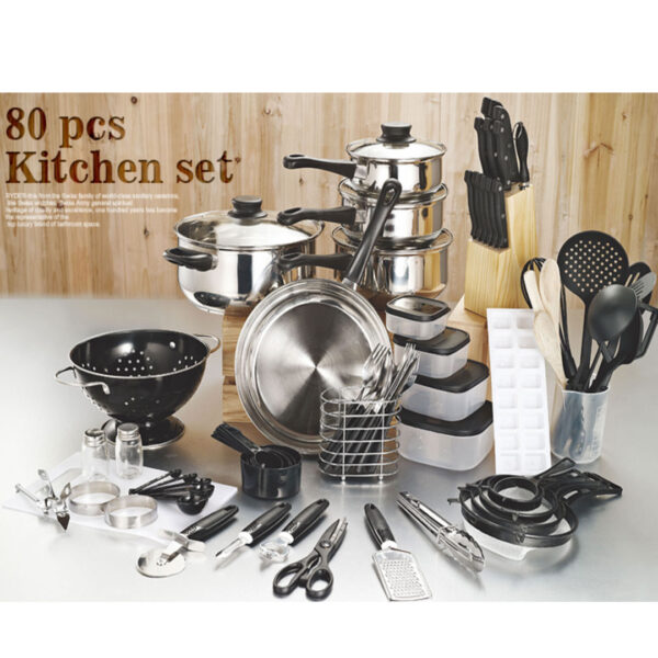 Set complet bucatarie, Starter 80 piese, Karll, oale, cratite cu capace, tigaie, ustensile bucatarie!