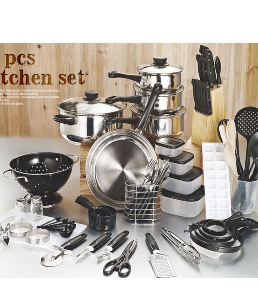 Set complet bucatarie, Starter 80 piese, Karll, oale, cratite cu capace, tigaie, ustensile bucatarie!