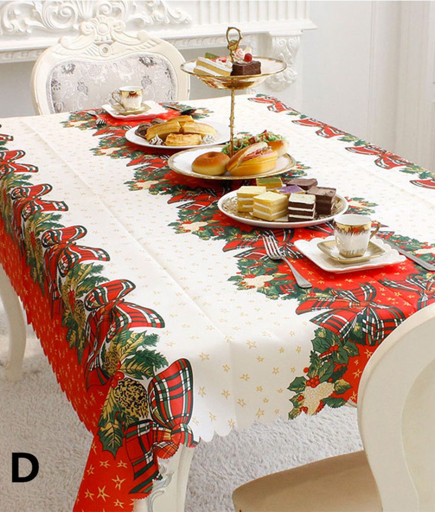 Fata de masa cu motive de Craciun, 150x180cm, pentru 6 persoane, diferite imprimeuri specifice!