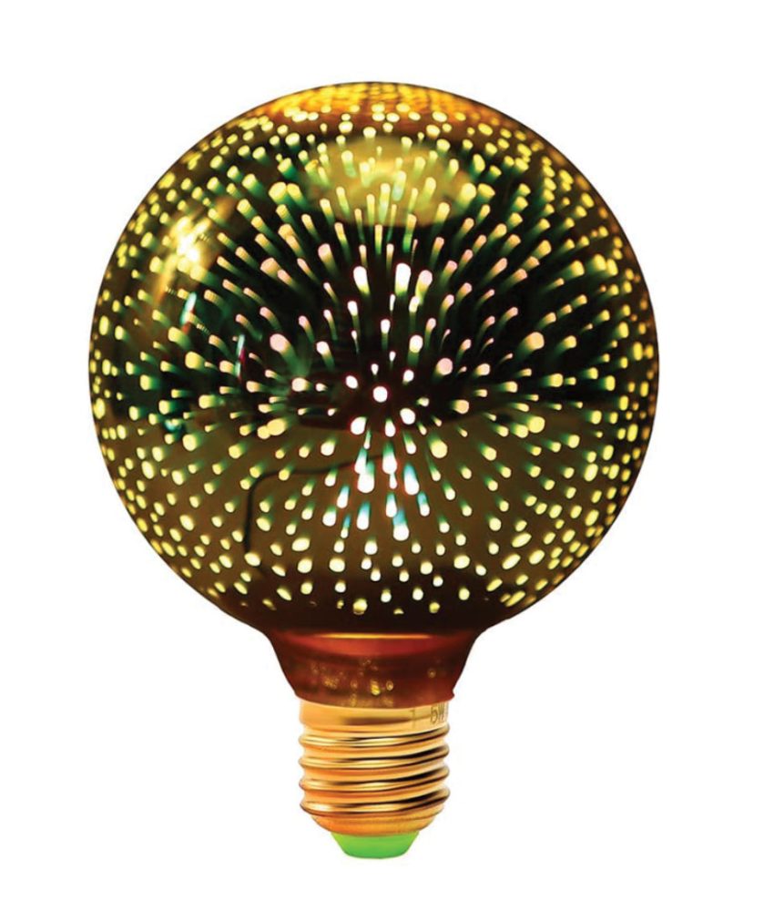 Bec decorativ Led 3D cu insertii Galaxy, efecte speciale, lumina ambientala! Diferite forme!