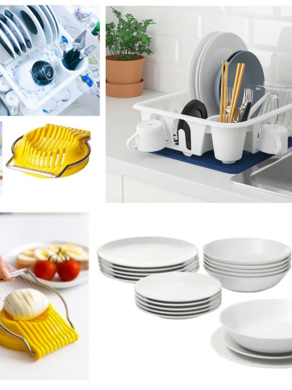 Serviciu de masa 12 piese, opal, alb + Suport vesela, alb + Cadou Feliator de oua!