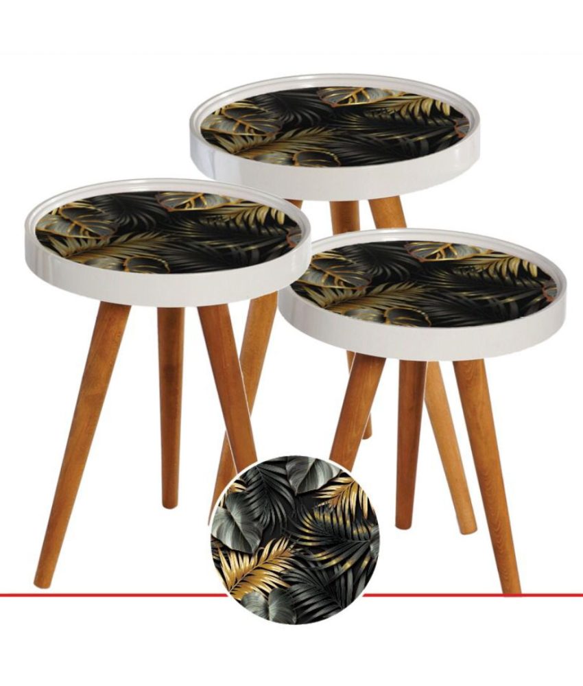 Set 3 masute de cafea, marimi diferite, design contemporan, diametru 39cm