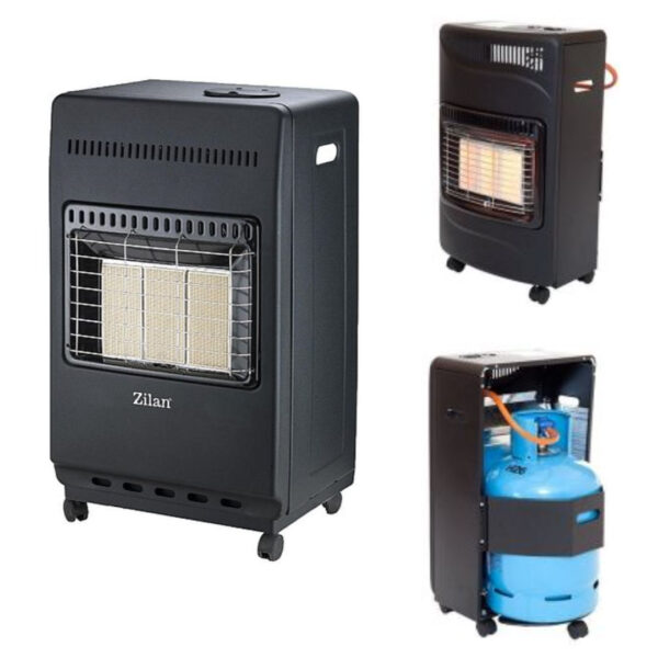 Soba incalzire pe gaz, GPL, ZILAN ZLN-8458, 3 trepte de putere, termostat de siguranta