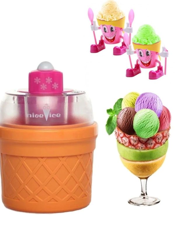 Aparat pentru preparat inghetata si sorbet Nice Ice + 2 Cupe incluse