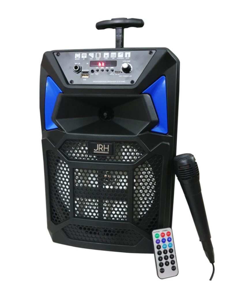 Boxa portabila tip troler JRH A88, 200 W, 2000 mAh, USB, Radio FM, Cititor USB, microfon