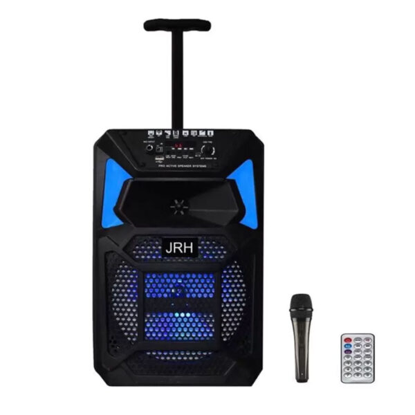 Boxa portabila tip troler JRH A88, 200 W, 2000 mAh, USB, Radio FM, Cititor USB, microfon