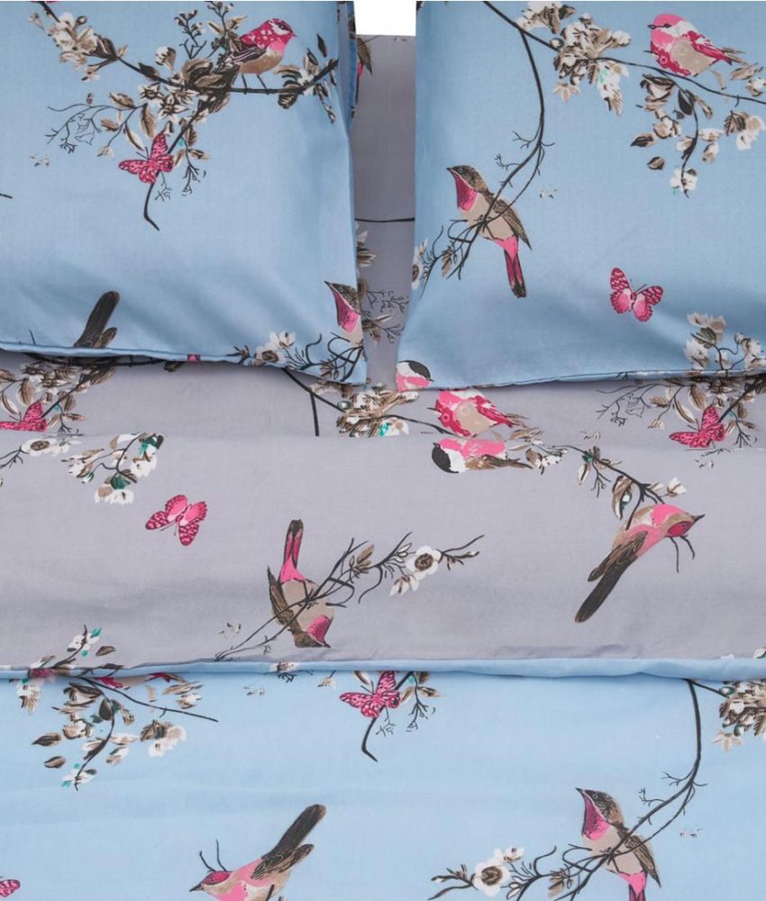 Pilota Confort, 180/210cm, 200g, alba + Lenjerie de pat king size, Birds + Set 2 prosoape bumbac, model Greek, 500g, 50x90cm